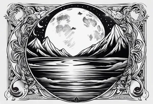 sacred moon tattoo idea