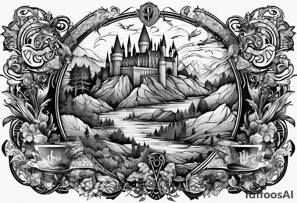 harry potter movies make it one item form all the moives tattoo idea
