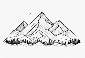 mountains family tattoo idea
