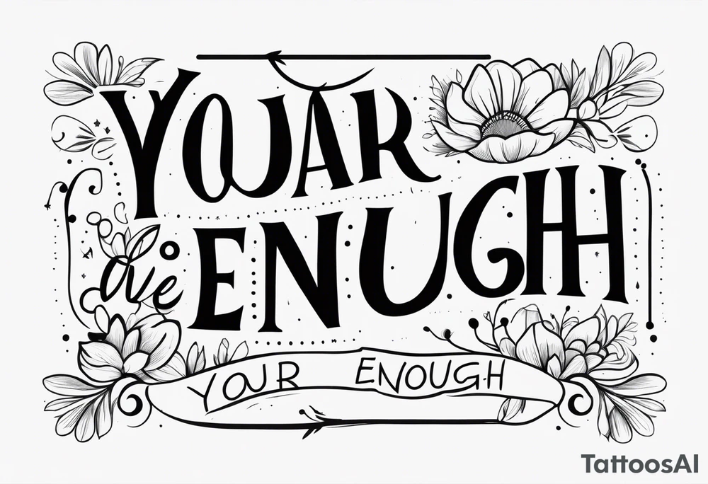 You are enough tattoo idea