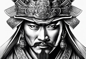 samurai with mask tattoo idea