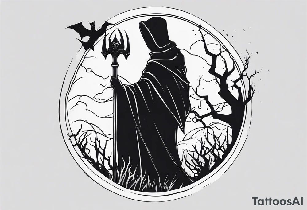 Horror theme sleeve tattoo idea