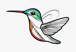simple hummingbird tattoo idea