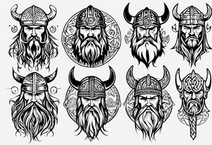 Viking face tattoo idea