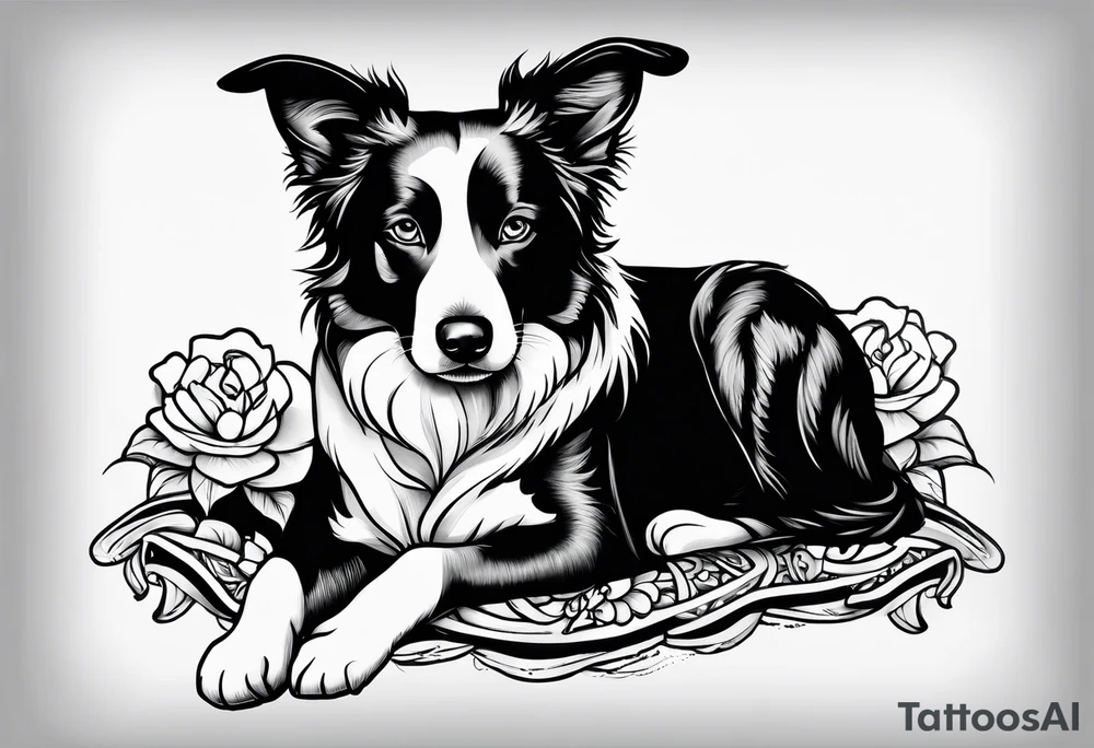 Muay Thai tattoo border collie and a Siamese cat tattoo idea