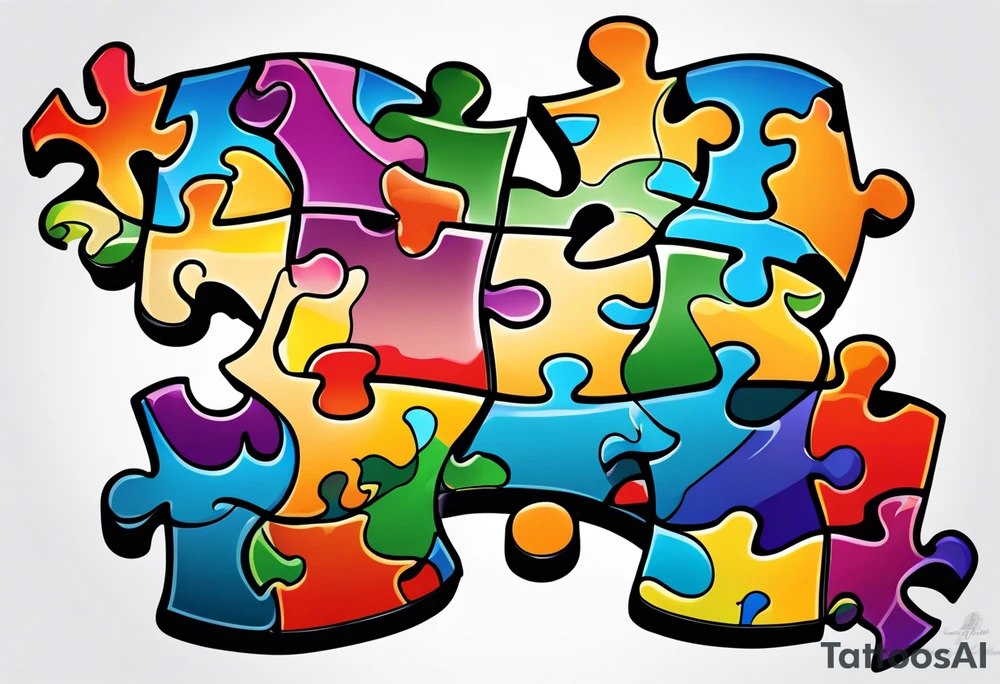 Autism puzzle piece tattoo idea