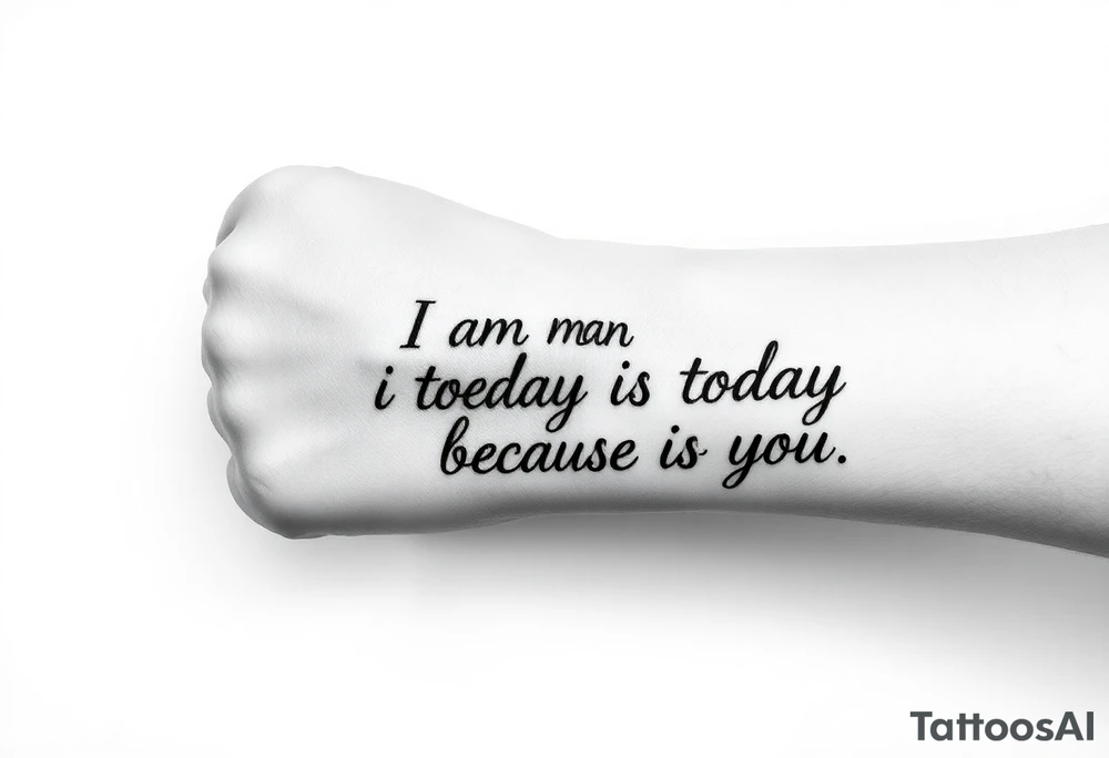 i am the man i am today because of you tattoo idea