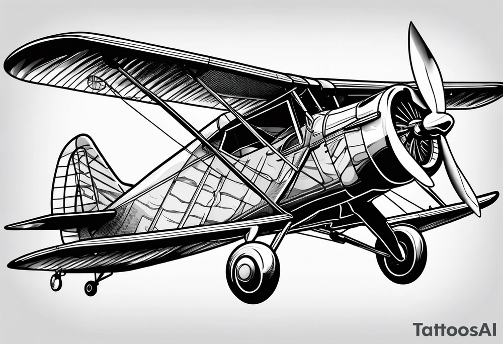 monkey flying plane tattoo idea