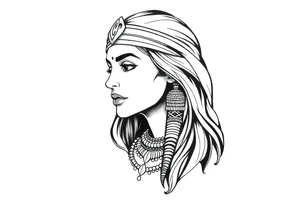 Egyptian woman tattoo idea