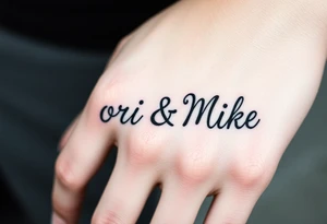 Tori & Mike  in flipscript tattoo idea