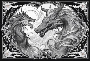 Hydaelyn versus Zodiark from final fantasy 14 tattoo idea