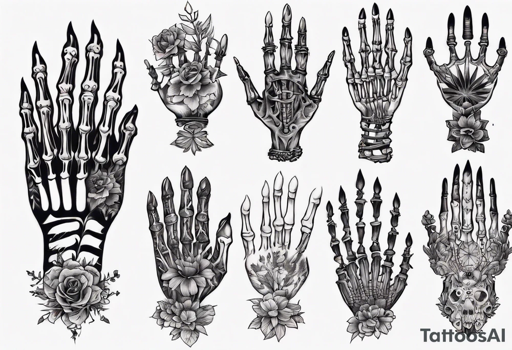 Skeleton hand tattoo idea