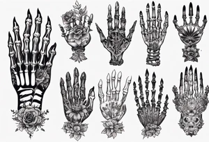 Skeleton hand tattoo idea