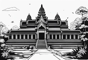 Angkor watt temple tattoo idea