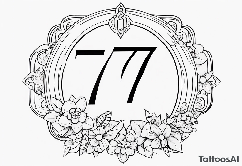 lucky number 7 tattoo idea