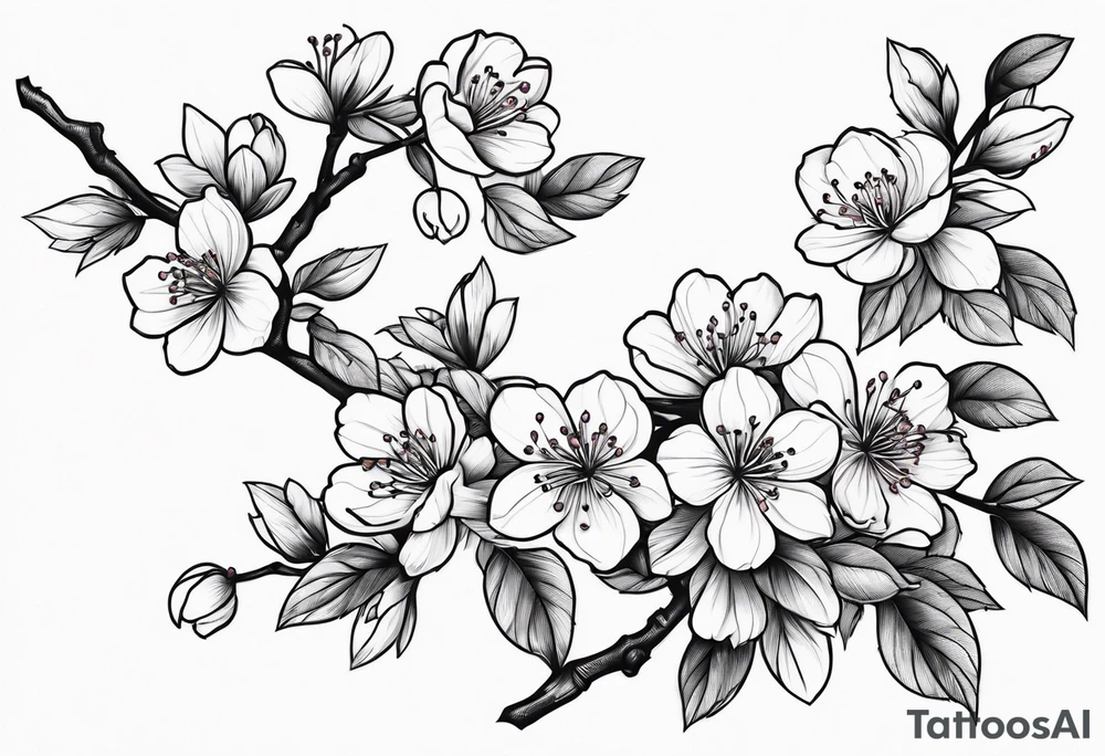 Cherry blossom  s shaped tattoo idea