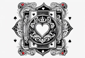Jack of hearts playing card tattoo idea