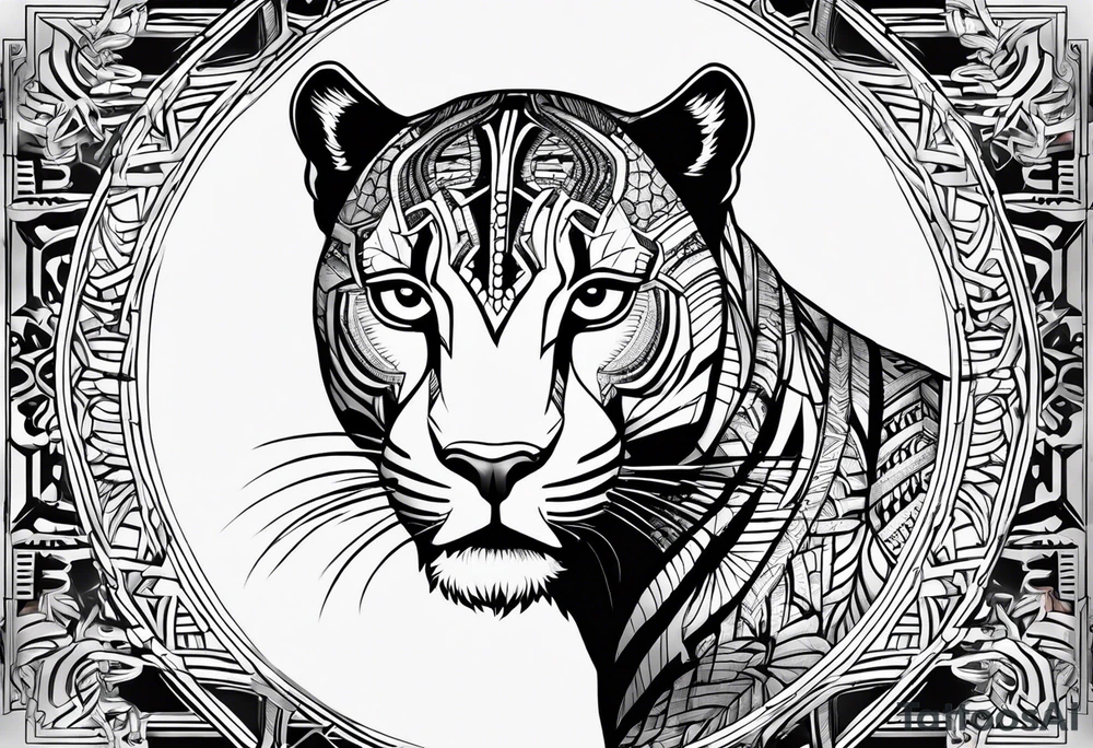 black panther tattoo idea