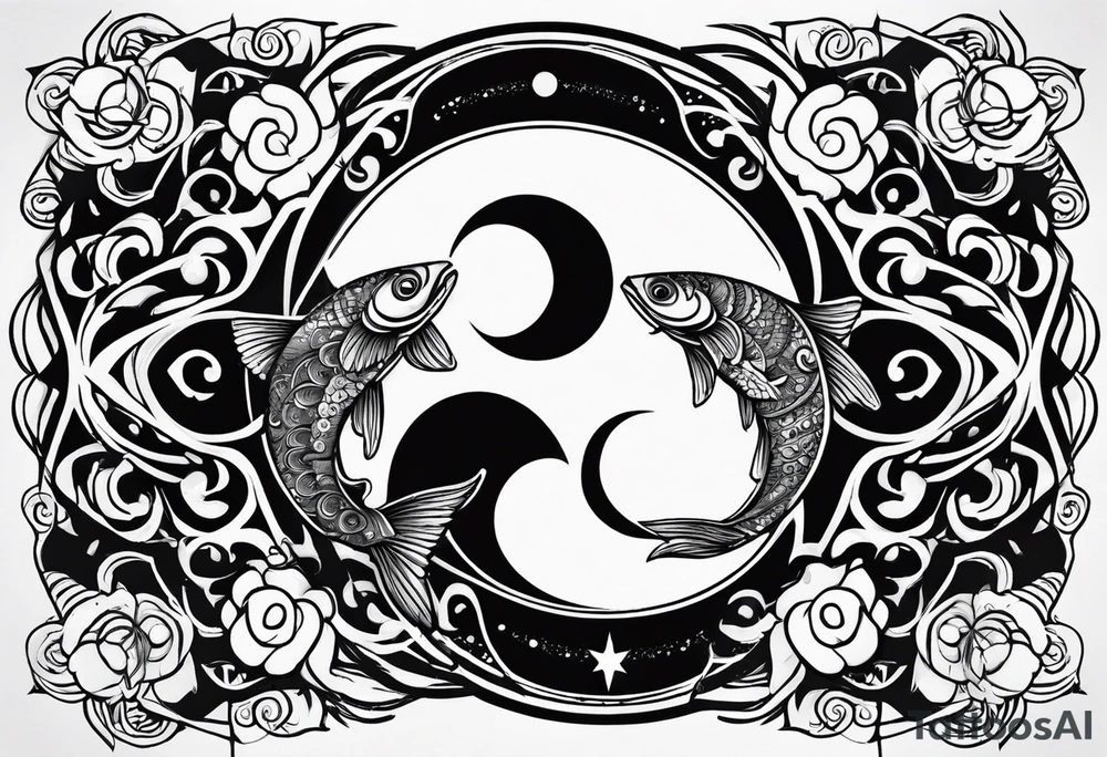 masculine pisces with yin and yang tattoo idea tattoo idea