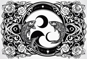 masculine pisces with yin and yang tattoo idea tattoo idea