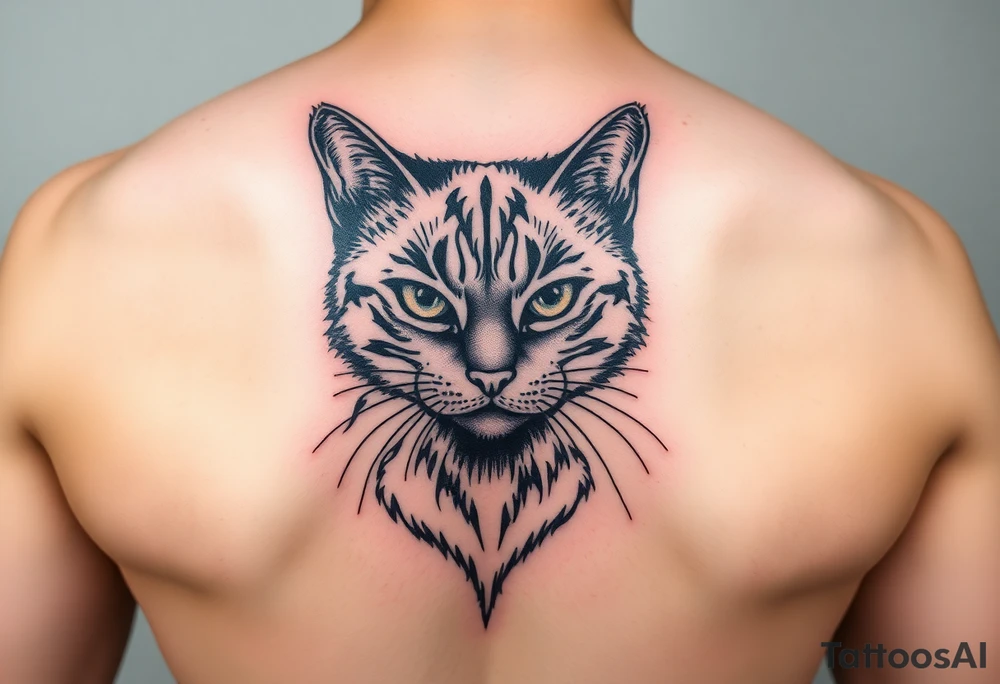 black cat tattoo idea