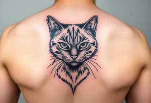 black cat tattoo idea