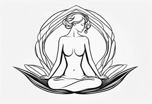 Showing power of mind body and soul in a feminine way tattoo idea