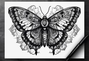 dark moth tattoo idea