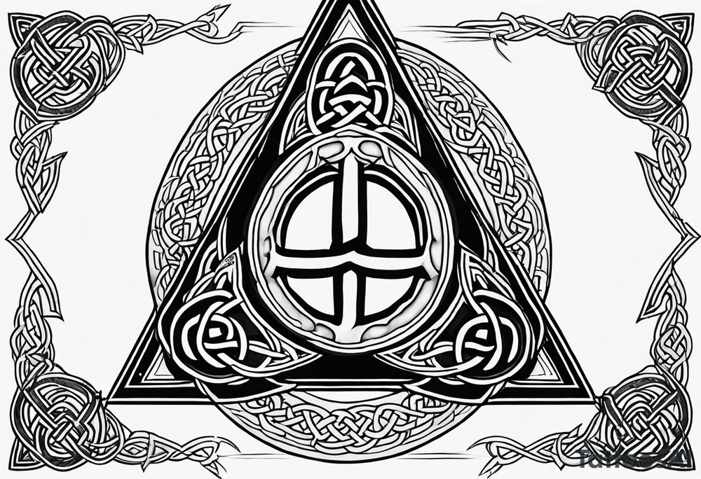 celtic knot triangle tattoo idea