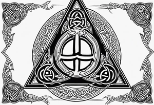 celtic knot triangle tattoo idea