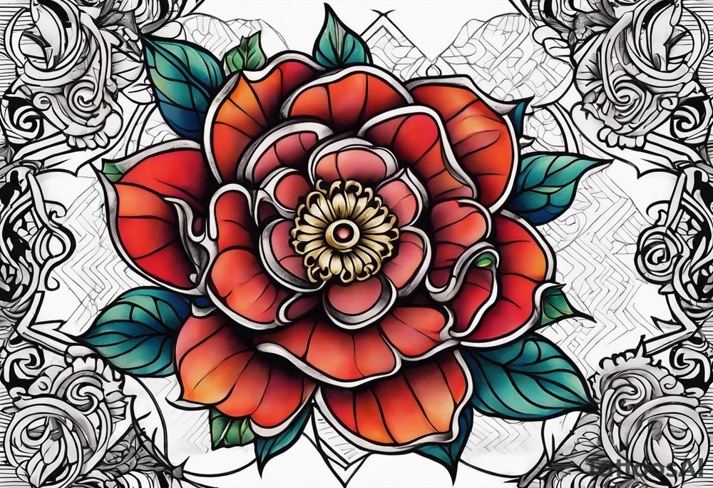 Tudor rose cygel tattoo idea