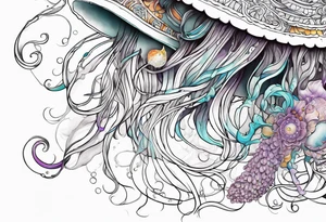 Jellyfish and a Greek god tattoo idea