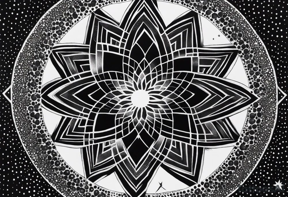 cosmic y2k star tattoo idea