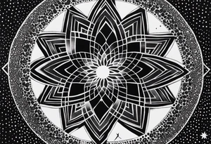 cosmic y2k star tattoo idea