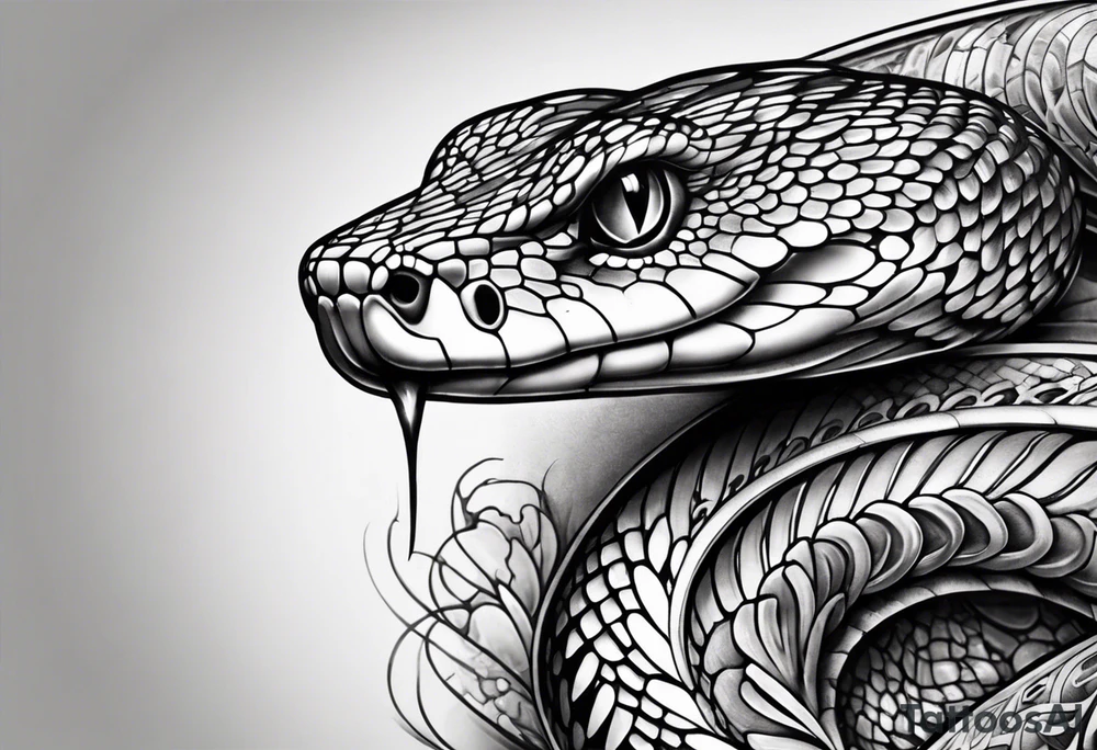 Snake around arm tattoo idea
