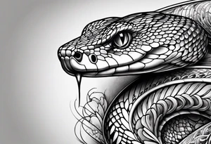 Snake around arm tattoo idea