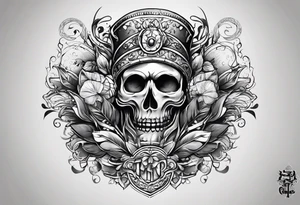 rock a Billy ganzer Arm Tattoo mit verschiedenen Motiven tattoo idea