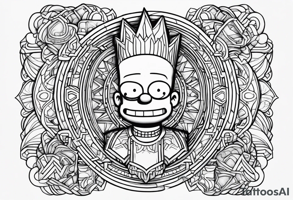 a psychedelic Bart Simpsons tattoo idea