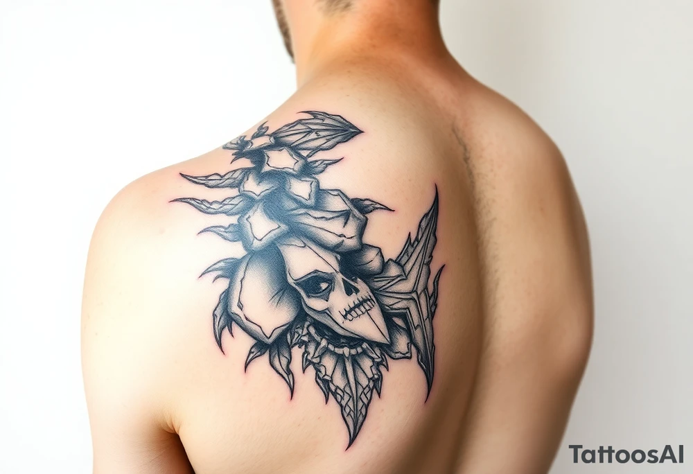 realistic arm tattoo of agatha harkness in wandavision tattoo idea
