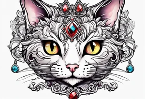 alice in wonderland cat tattoo idea
