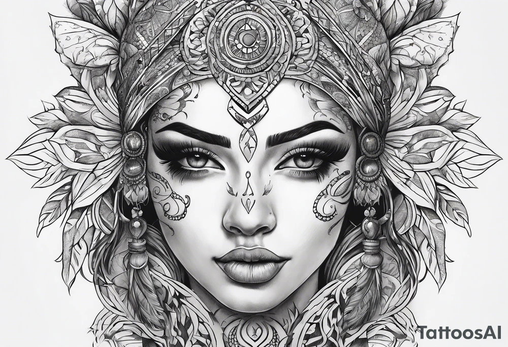 hand ghotik tattoo idea