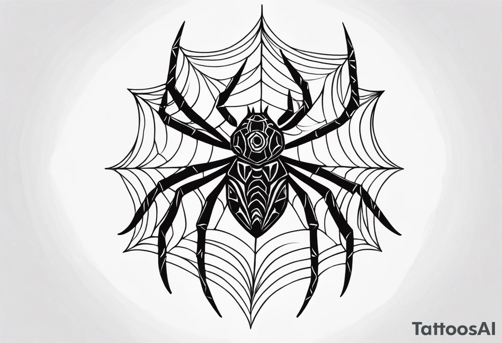 a psychedelic spider tattoo idea