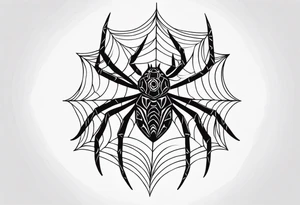 a psychedelic spider tattoo idea