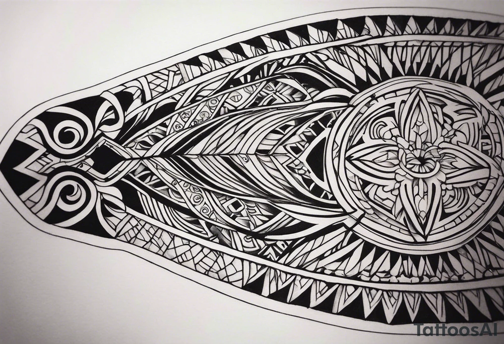 Left arm sleeve tattoo, tribal tattoo idea