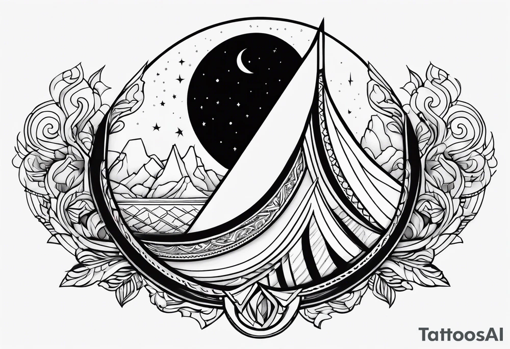 half moon tattoo idea