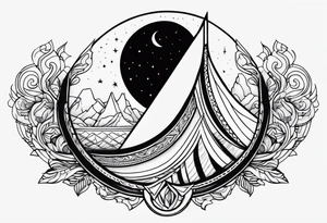 half moon tattoo idea