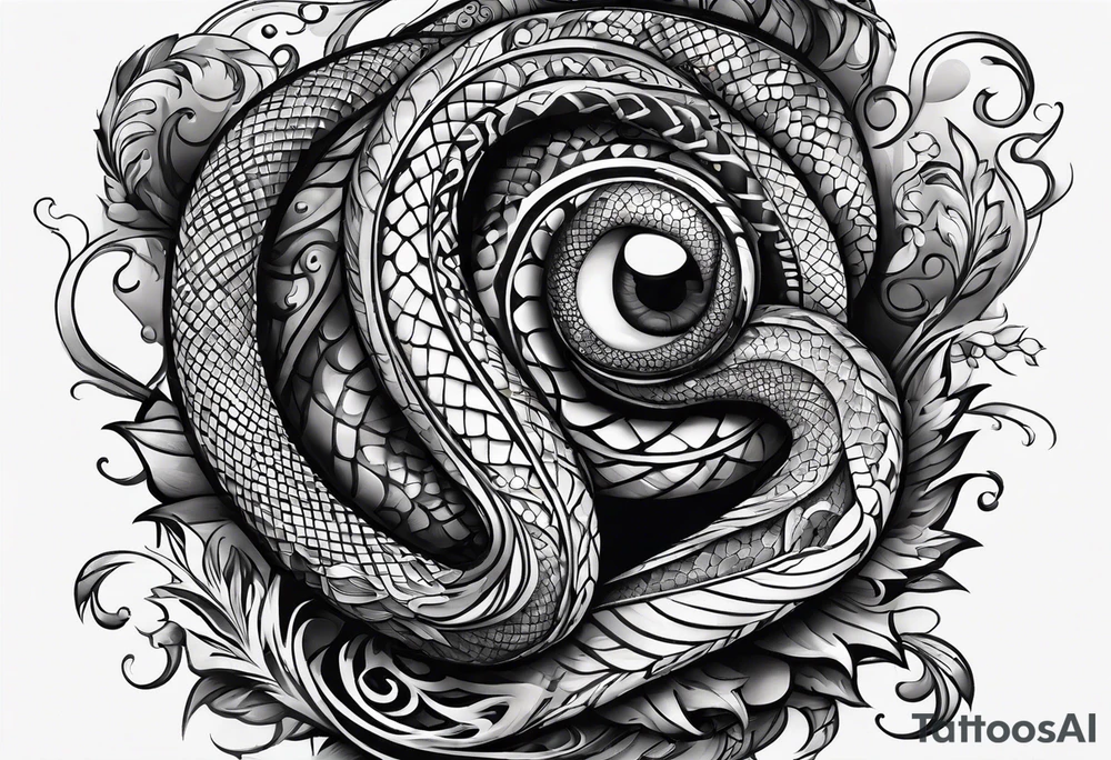 Schlange schlängelt sich das Bein hoch tattoo idea