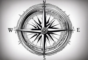 Nautical compass tattoo idea
