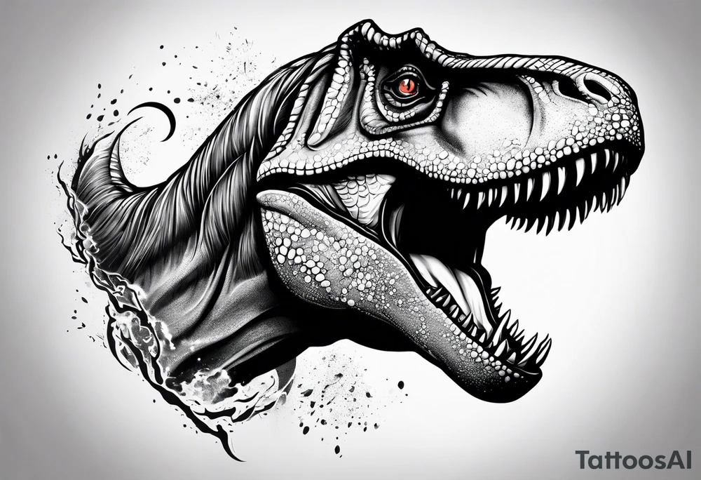 T rex dinosaur tattoo idea