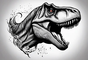 T rex dinosaur tattoo idea